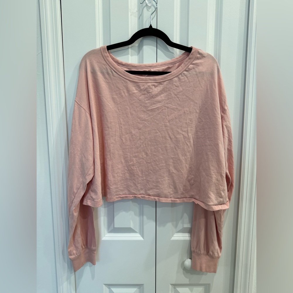 Fabletics 100% Cotton Cropped Boxy Long-Sleeve - Picture 5 of 8